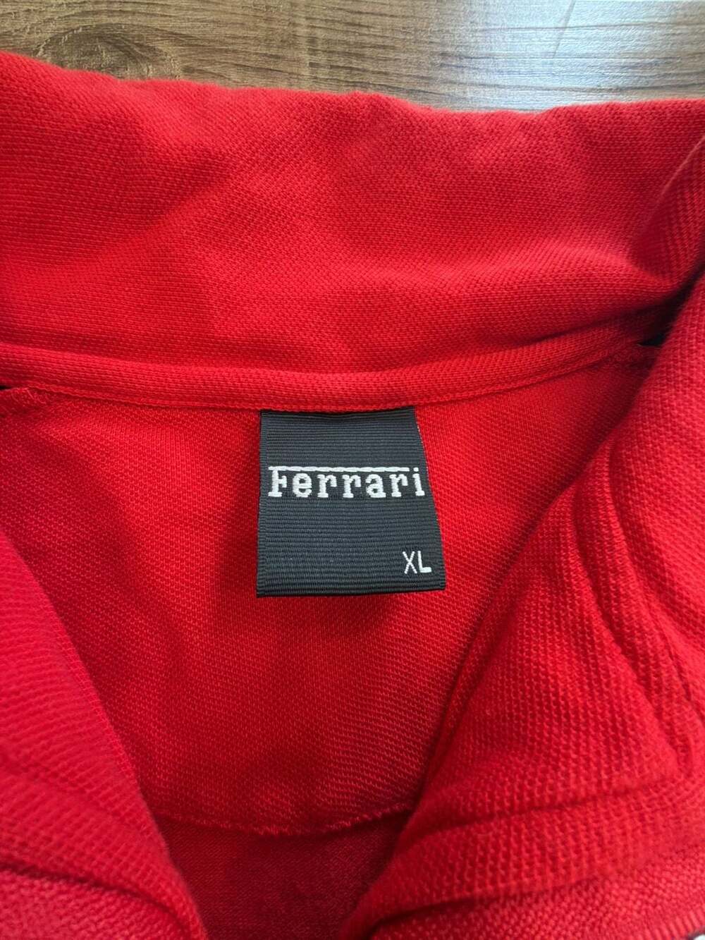 Vintage Ferrari Formula 1 Team Quarter-Zip Polo Shirt Red Size XL - Picture 3 of 6